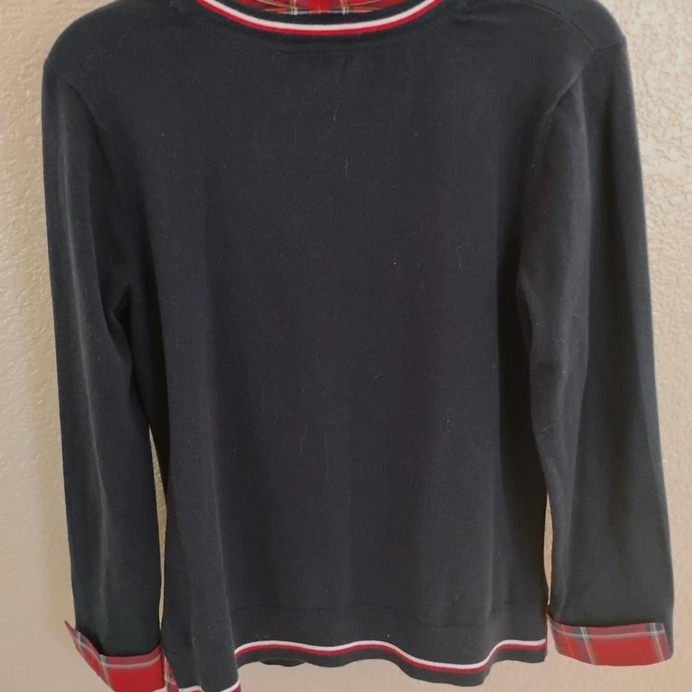 Tommy Hilfiger Plaid Faux Layered Sweater Clean girl preppy‎  clean minimalist - Picture 2 of 8